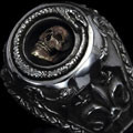 RoyalNecroDesign ロイヤルネクロカレッジリングインブラススカル